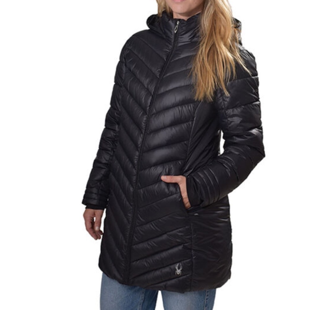 SPYDER WOMEN'S BOUNDLESS LONG PUFFER COAT SMALL